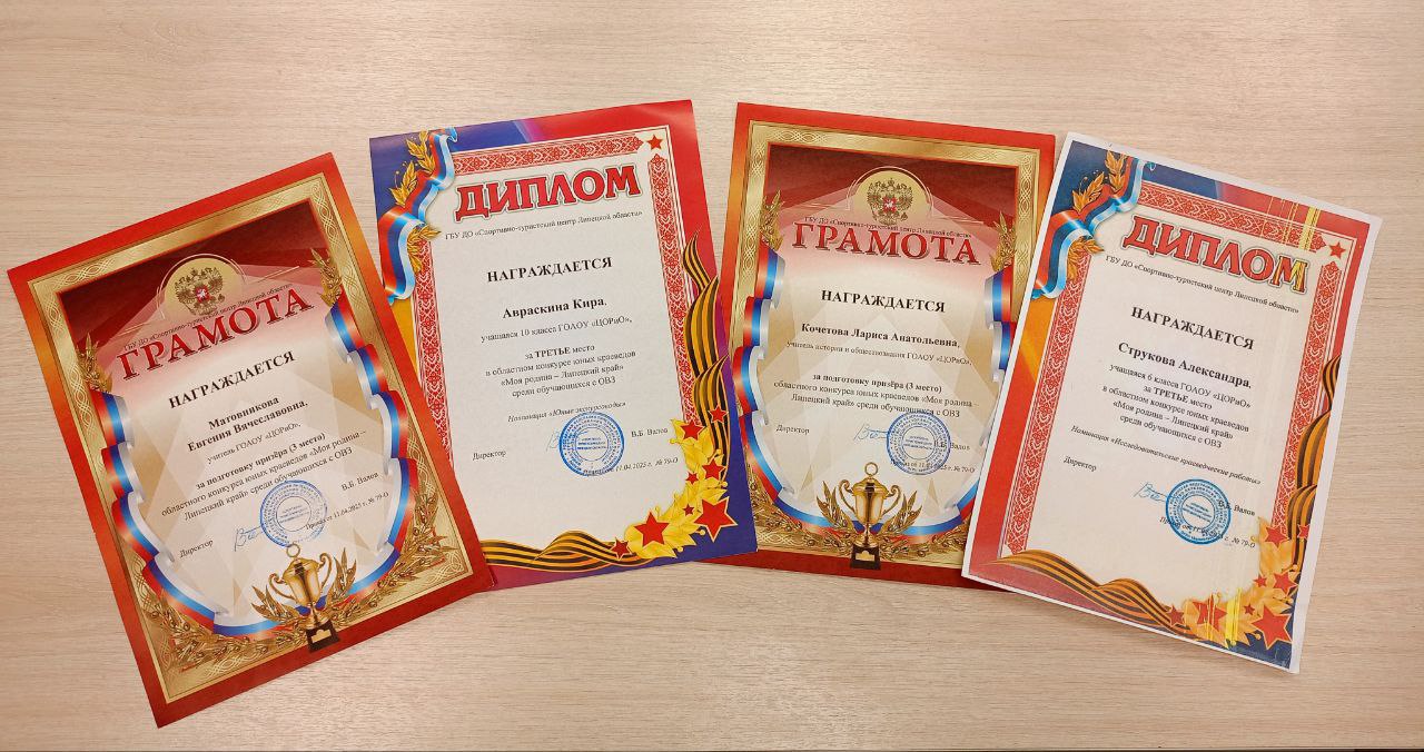 Областной конкурсюных краеведов «Моя Родина – Липецкий край»: подведены итоги.