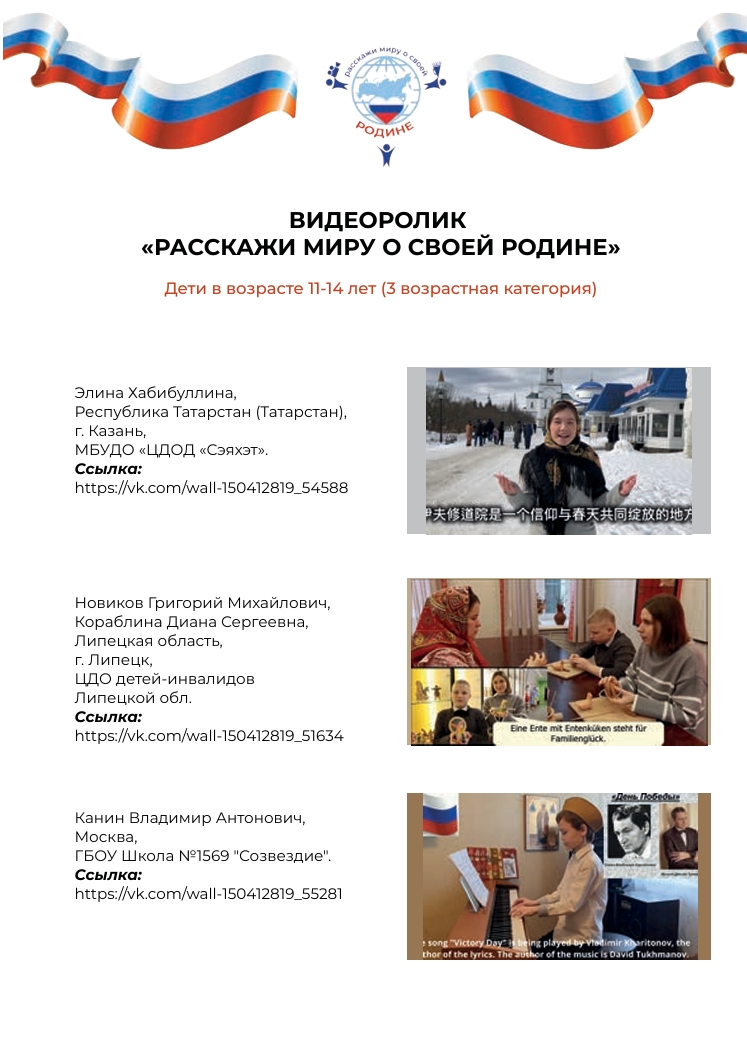 Расскажи миру о своей Родине.
